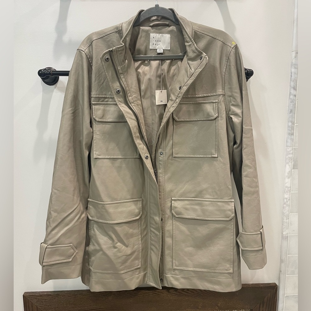 Tan trench coat